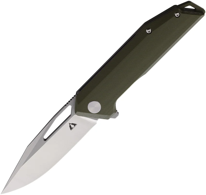 CMB Made Knives Lurker Liner Lock Knife Green G-10 (3.4" Satin D2)