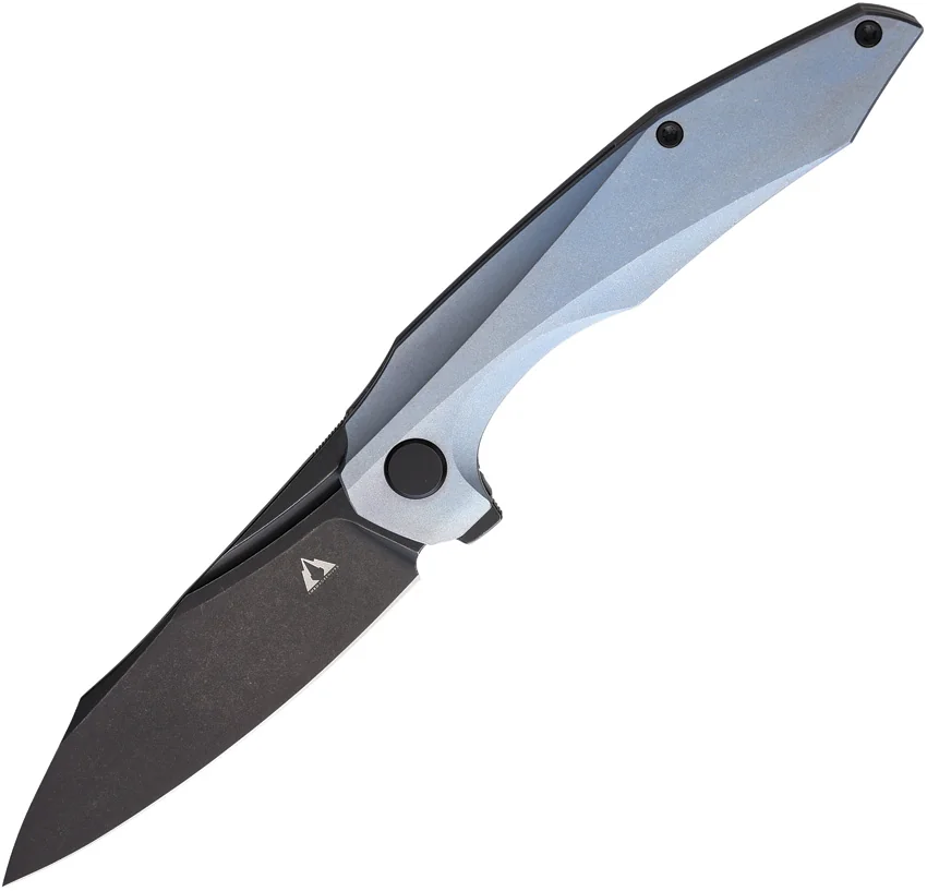 CMB Made Knives Dagon Frame Lock Knife Blue Titanium (3.6" Black M390)