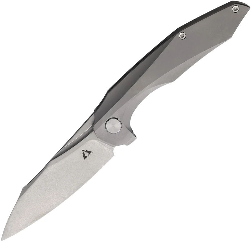 CMB Made Knives Dagon Frame Lock Knife Gray Titanium (3.6" SW M390)