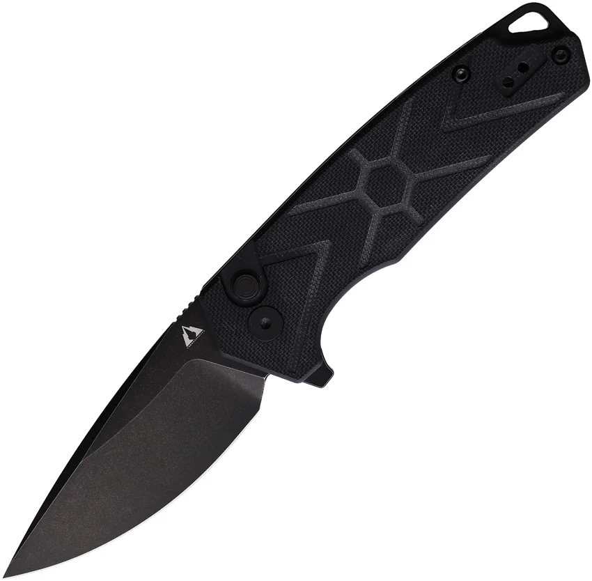 CMB Made Knives Button Lock Black G10