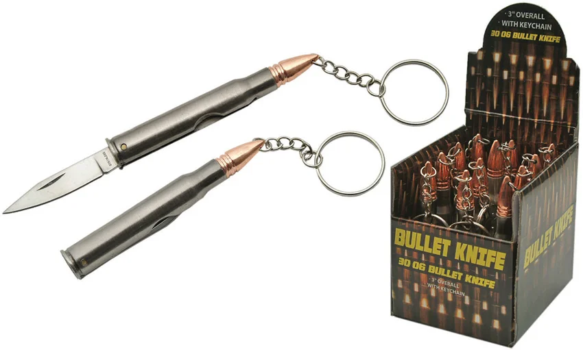 China Made Bullet Keychain Knife 12pc