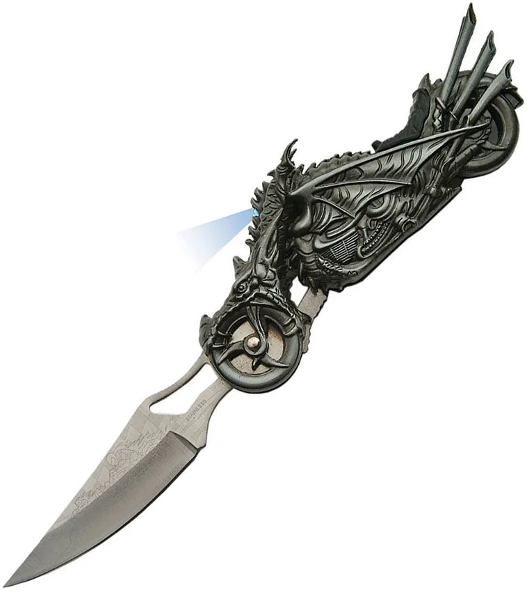 China Made Dragon Rider LED Linerlock