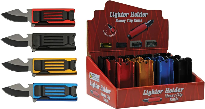 China Made 12pc Lighter Knife Display