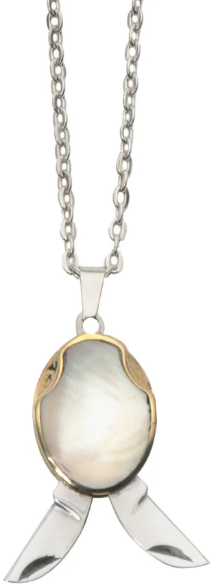 Rite Edge White Shell Blade Necklace