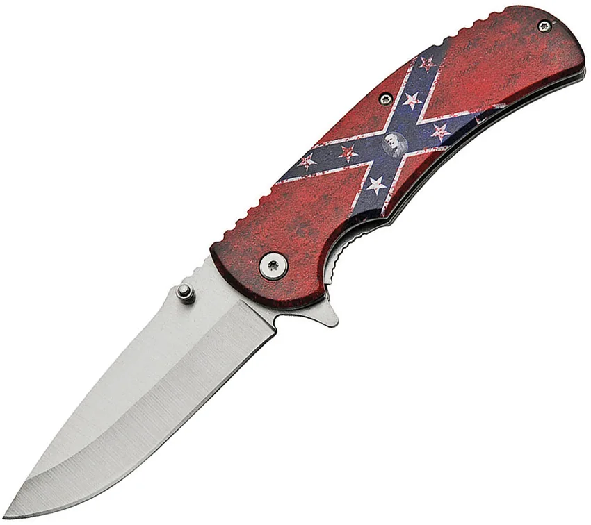 China Made Confederate Flag Linerlock A/O