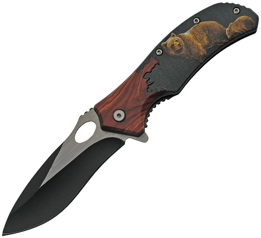 China Made Wildlife Linerlock Bear A/O