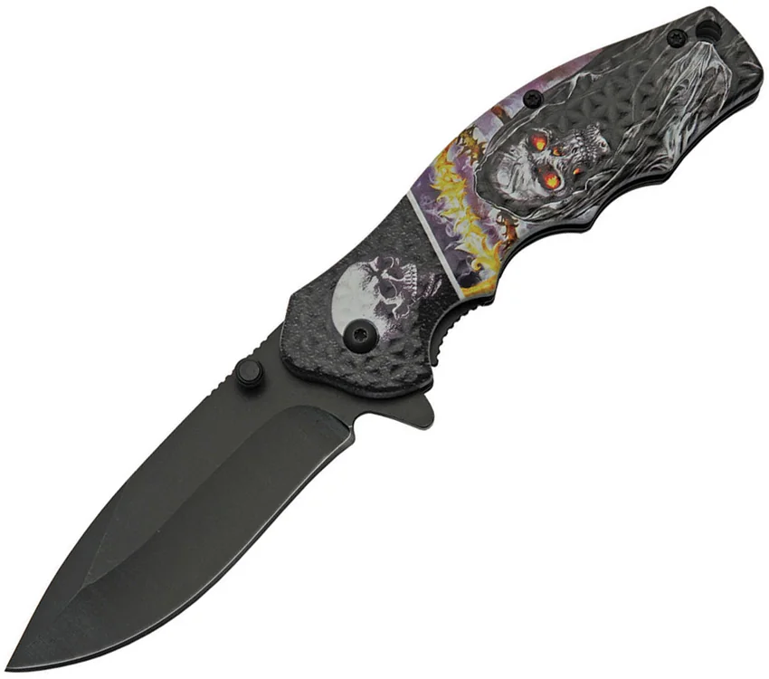 China Made Skull Linerlock A/O