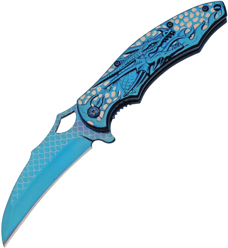 China Made Dragon Linerlock Blue