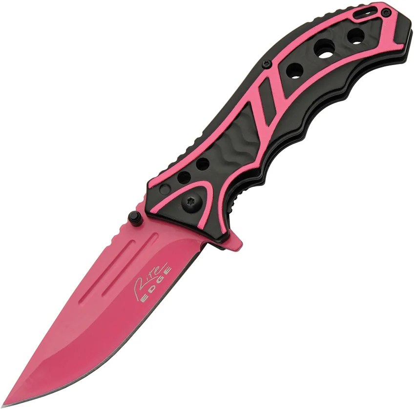 Rite Edge Caution Linerlock A/O Pnk