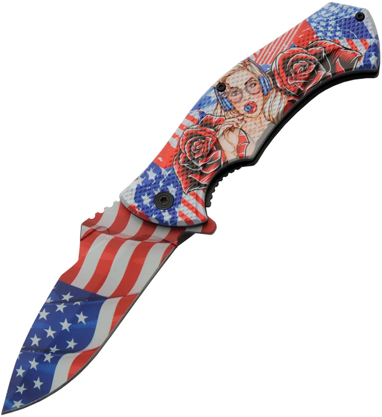 China Made Flag Linerlock A/O LibertyRose
