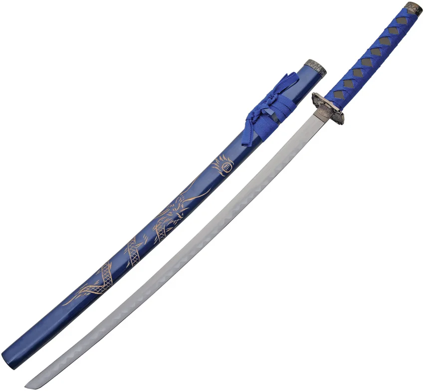 China Made Dragon Katana Blue