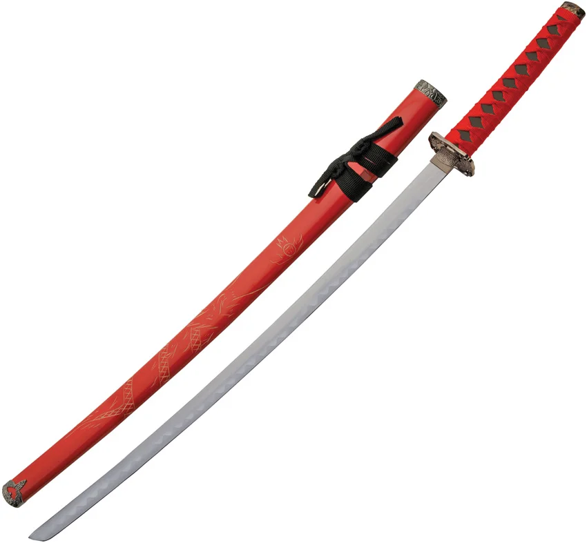China Made Dragon Katana Red