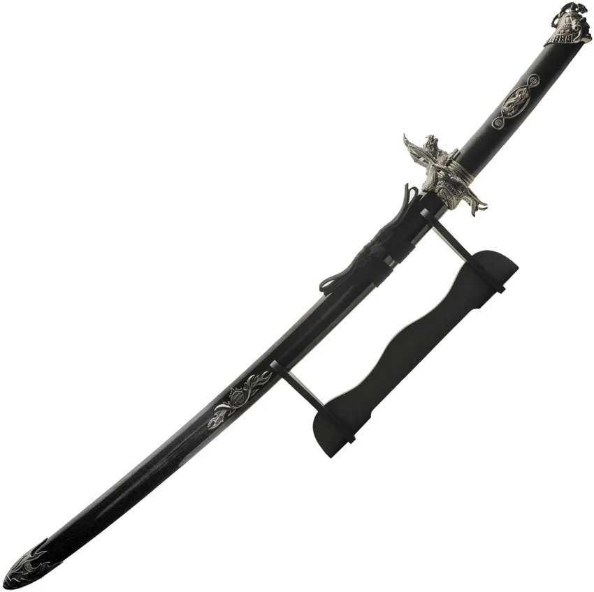 China Made Dragon Warrior Sword w Display
