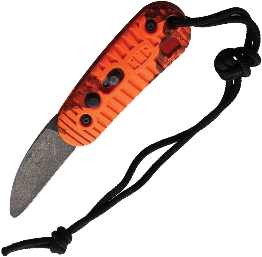 Colonial Knife Co. Auto CKC Automatic Knife Orange Camo ABS (2" Black Oxide)