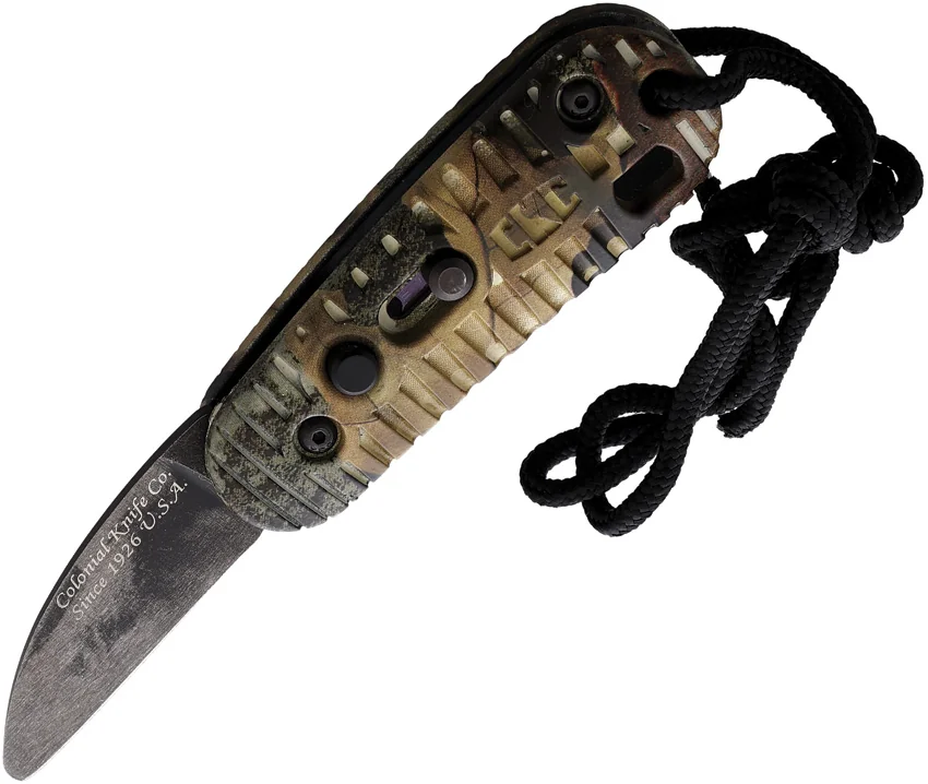 Colonial Knife Co. Auto CKC Automatic Knife Camo ABS (2" Black Oxide)