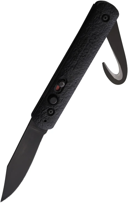 Colonial Knife Company Auto Rescue Knife w/Strap Cutter Bail (3" Black) 728B