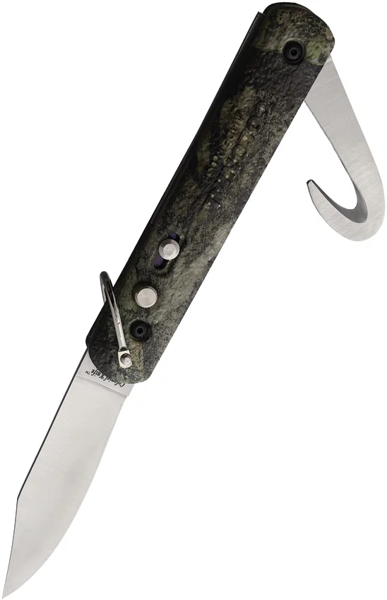 Colonial Knife Co. Auto Clip Point/Guthook Knife Mossy Oak Camo GFN (3" Satin)
