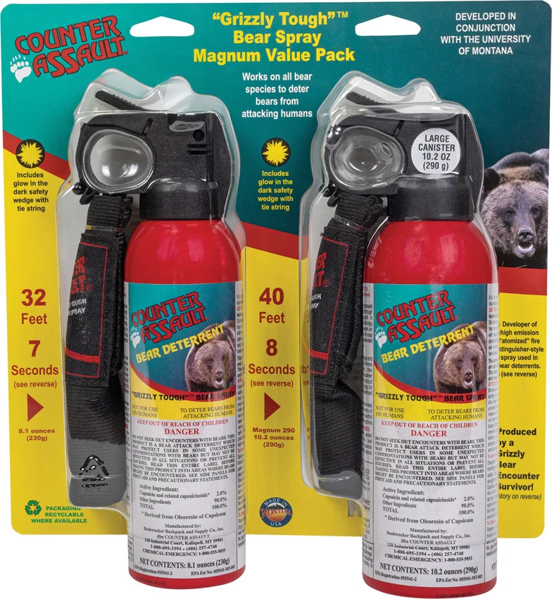 Counter Assault Bear Spray Canister Two Pack