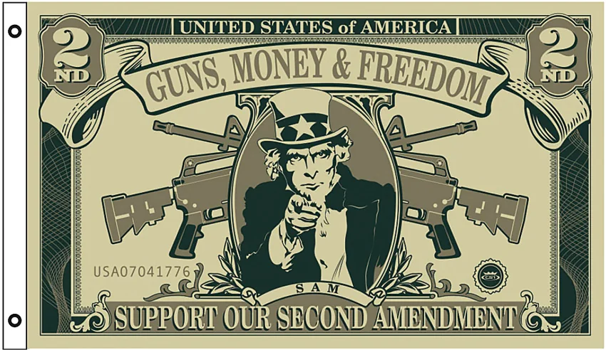 Flags Guns Freedom Dollar Flag