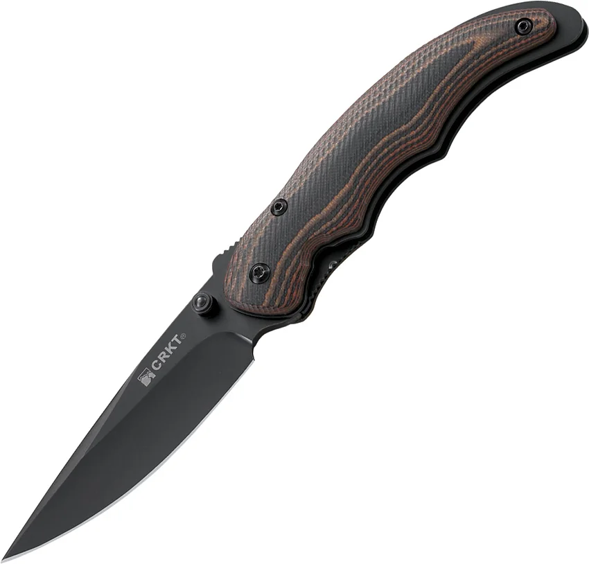 CRKT Endorser Spring Assisted Knife (3.18" Black Plain) 1105K