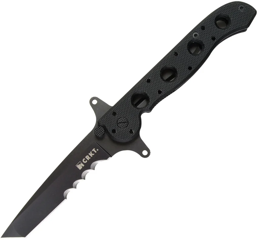 CRKT Carson M16-13SFG Special Forces Tanto Flipper Knife G-10 (3.5" Black Serr)