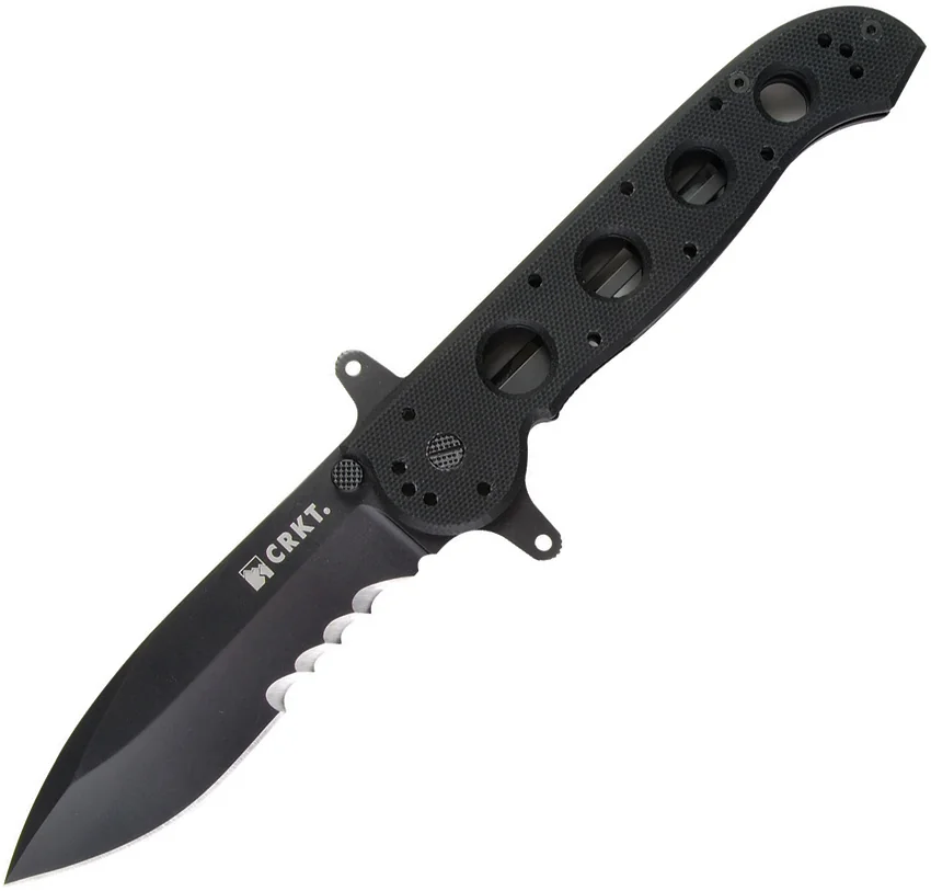 CRKT Carson M21-14SFG Special Forces G-10 Folding Knife (3.875" Black Serr)
