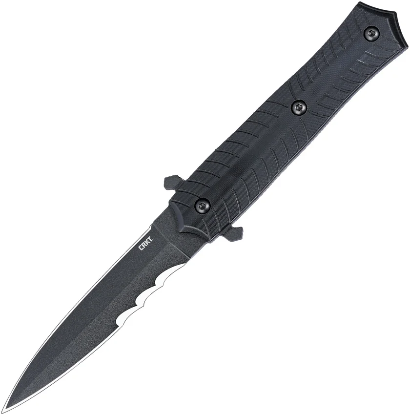CRKT Xolotl Fixed Blade Knife Black G-10 (3.6" Black) 2263