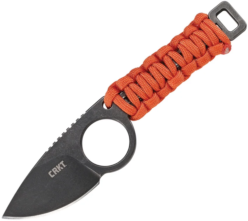 CRKT Schwarz Tailbone Fixed Blade Knife Orange Cord (2.4" SW) 2415