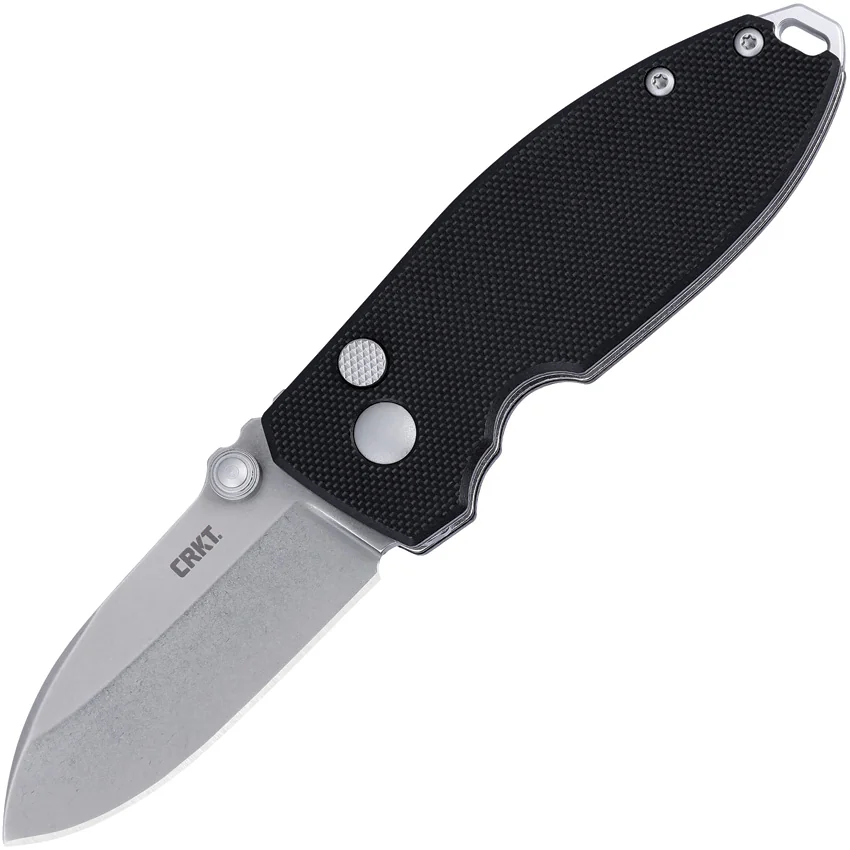 CRKT Squid Button Lock Knife Black G-10 (2.3" SW D2) 2474