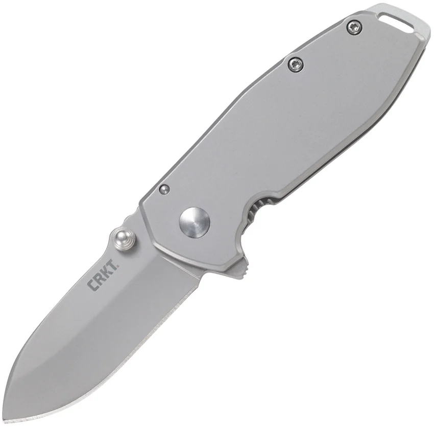 CRKT Burnley Squid Flipper Assisted Opening Knife Silver (2.4" Bead Blast)