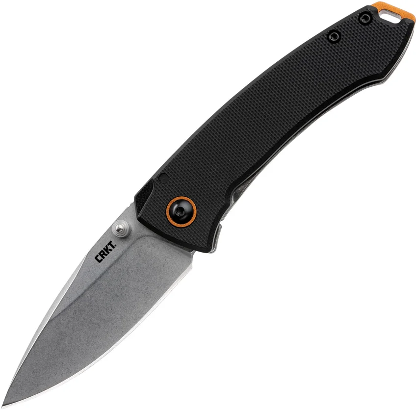 CRKT Burnley Tuna Compact Liner Lock Knife Black G-10 (2.73" Stonewash) 2522