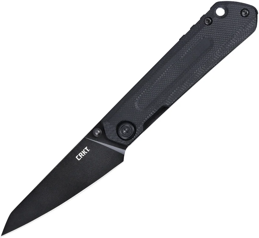CRKT Straight Frame Lock Knife Black G-10 (2.6" Black Oxide D2) 2670