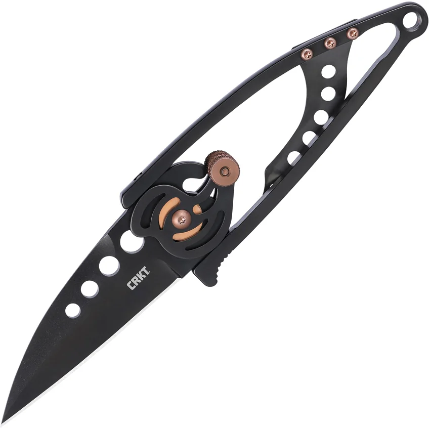 CRKT Snap Lock Folding Knife Black Stainless Steel (2.6" TiNi 420J2) 5102NK