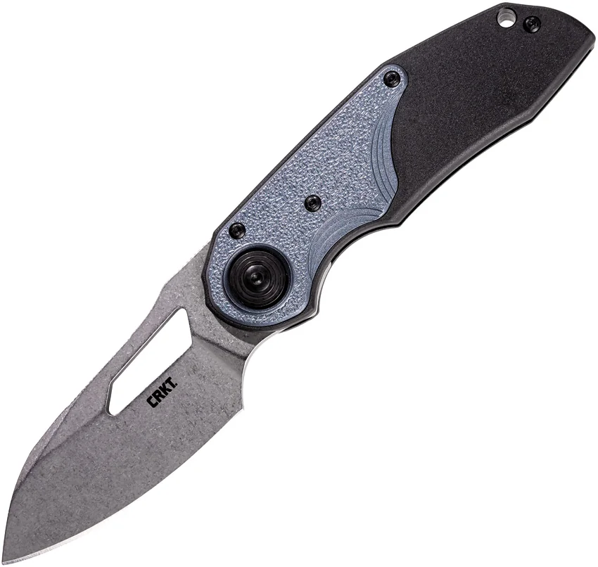 CRKT Attaboy Deadbolt Lock Assisted Knife Black/Blue GRN (2.73" SW) 5410