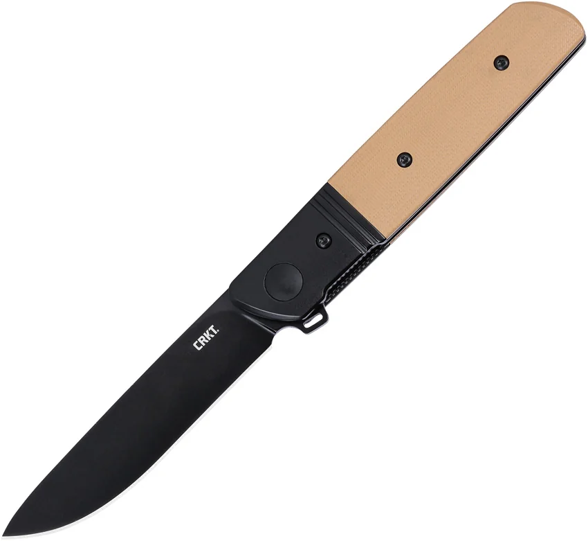 CRKT Bamboozled Spring Assisted Liner Lock Knife Brown G-10 (3.3" Black) 5720B