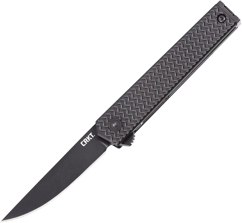 CRKT CEO Liner Lock Knife Black Aluminum (2.36" Black)