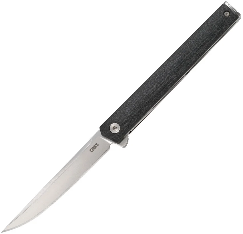 CRKT CEO Flipper Liner Lock Knife Black GRN (3.4" Satin)
