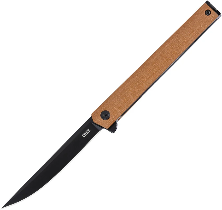CRKT CEO Liner Lock Knife Desert Tan GRN (3.4" EDP AUS 8) 7097DK