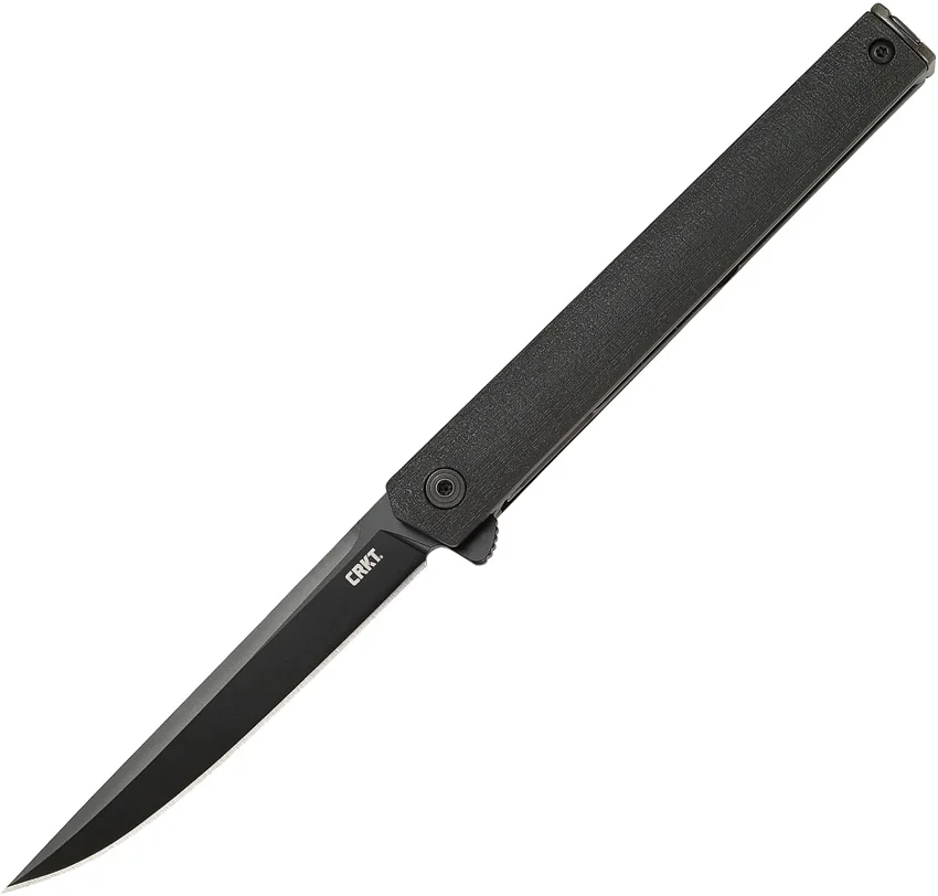 CRKT CEO Flipper Liner Lock Knife Black GRN (3.25" Black)