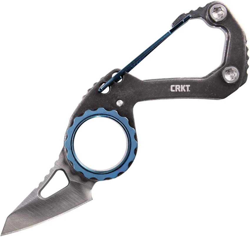 CRKT Mike Bond Compano Sheepsfoot Slip Joint Knife Carabiner (1.44" Satin)