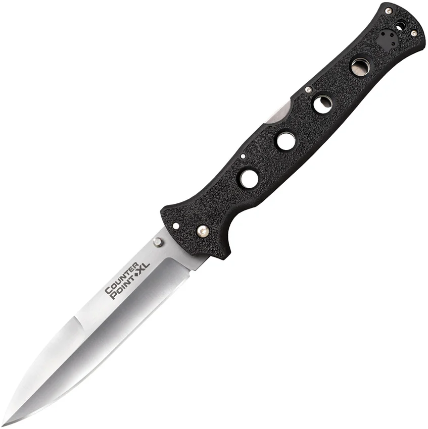 Cold Steel Counter Point XL Knife Black Griv-Ex (6" Satin AUS-10A) 10AA