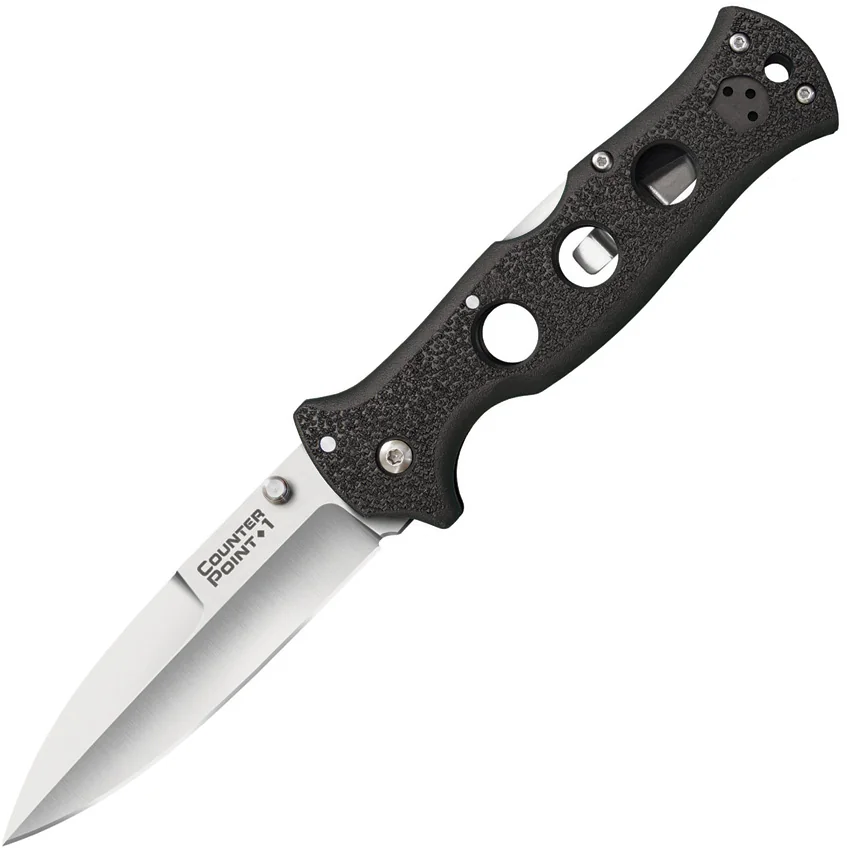 Cold Steel Counter Point I Tri-Ad Lock Knife (3.75" AUS 10A Satin) 10AB