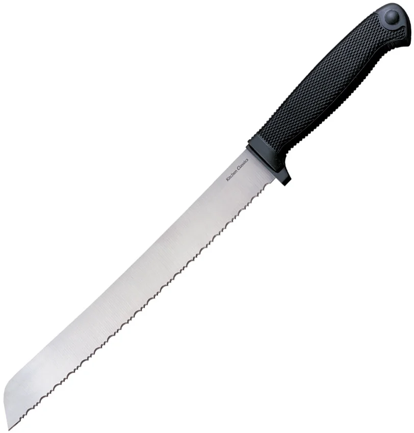 Cold Steel Serrated Bread Knife Fixed Blade (9" Satin Full Serr) 59KSBRZ