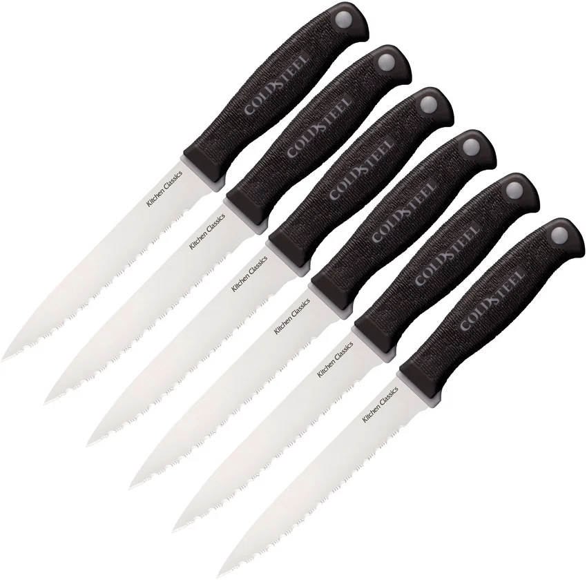 Cold Steel Steak Knives Kitchen Knife Set (6-Pack) 59KSS6Z