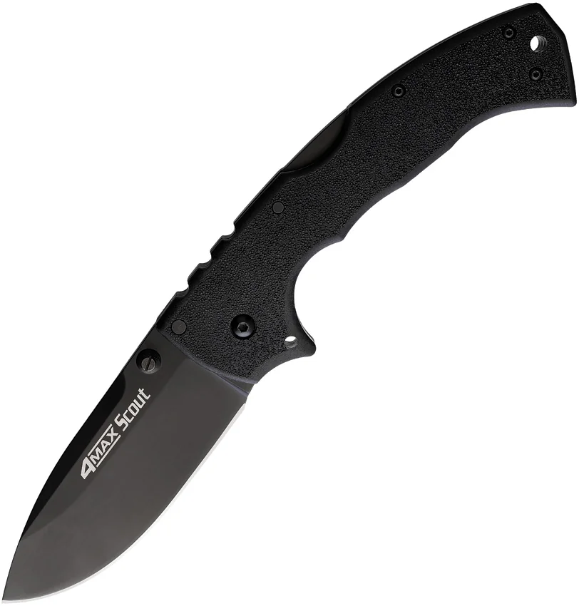 Cold Steel 4-Max Scout Tri-Ad Lock Knife Black Griv-Ex (4" Black)