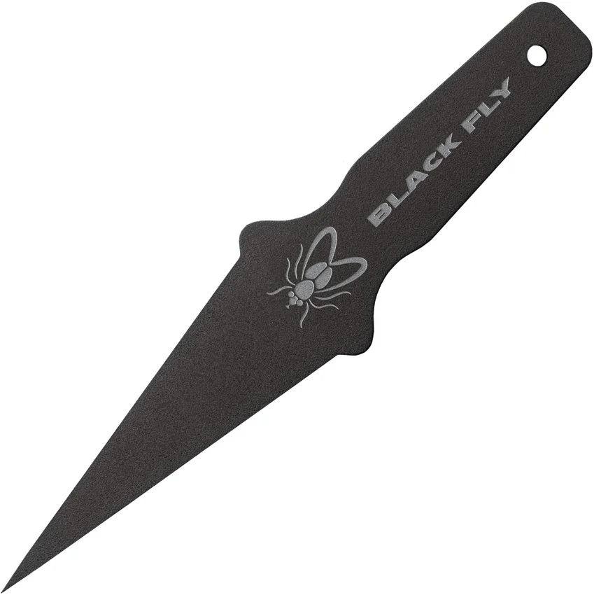 Cold Steel 8" Black Fly Fixed Blade Throwing Knife (4" Black)