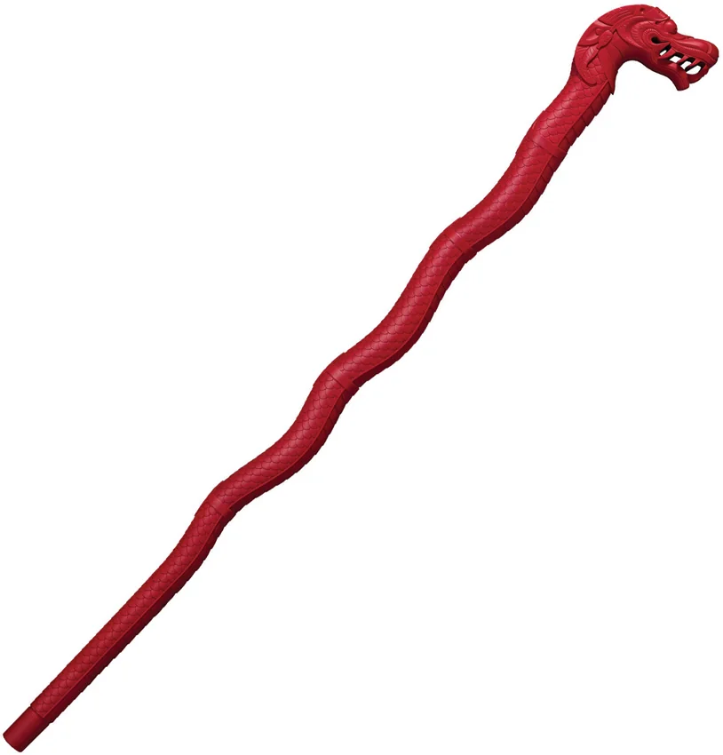 Cold Steel Red Polypropylene Lucky Dragon Walking Stick - 91PDRRZ