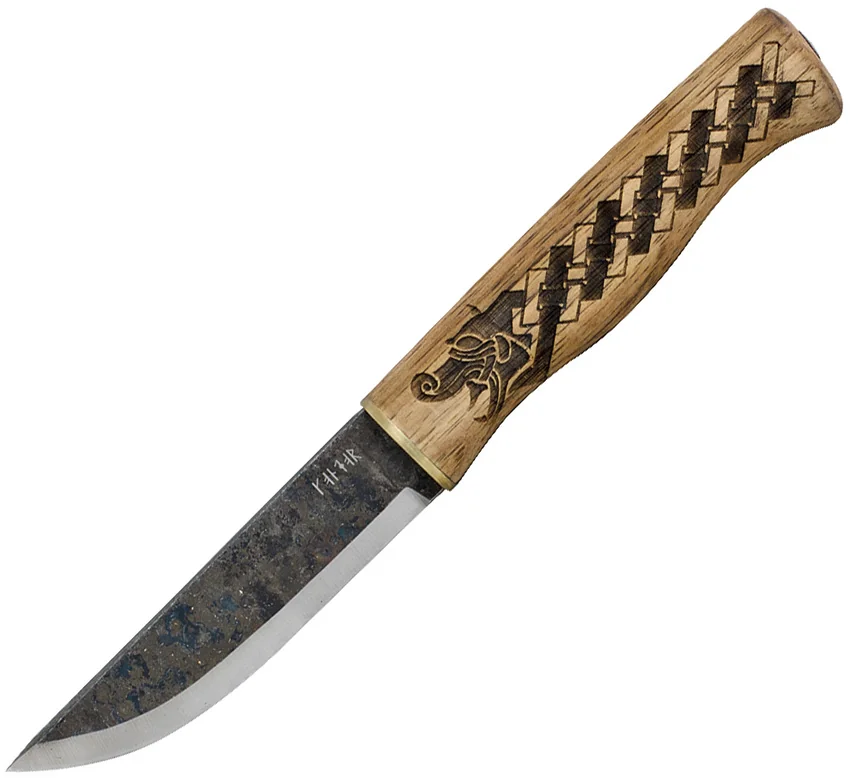 Condor Norse Dragon Knife Fixed Blade Hickory Wood (3.9" Natural)