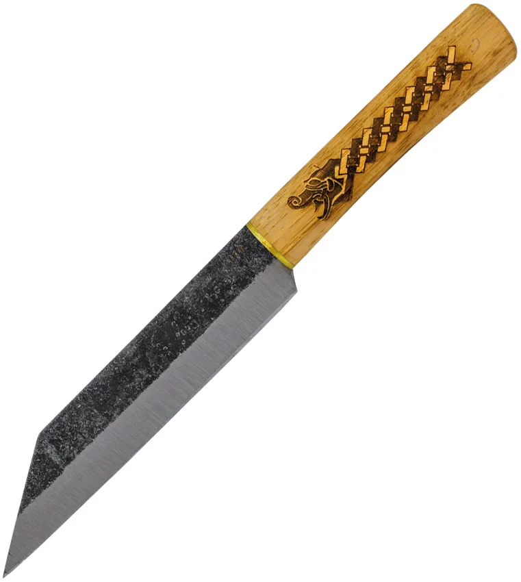 Condor Norse Dragon Knife Seax Hickory Wood (7" Natural)