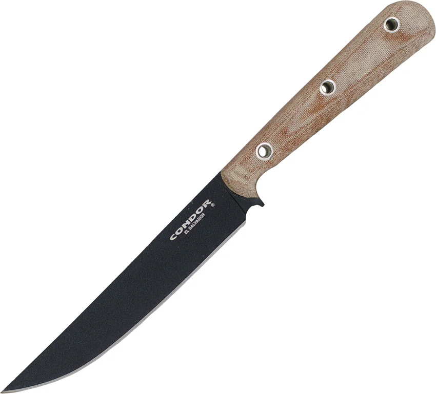 Condor Skirmish Knife Fixed Blade Tan Micarta (5.6" Black) CTK1815-5.6
